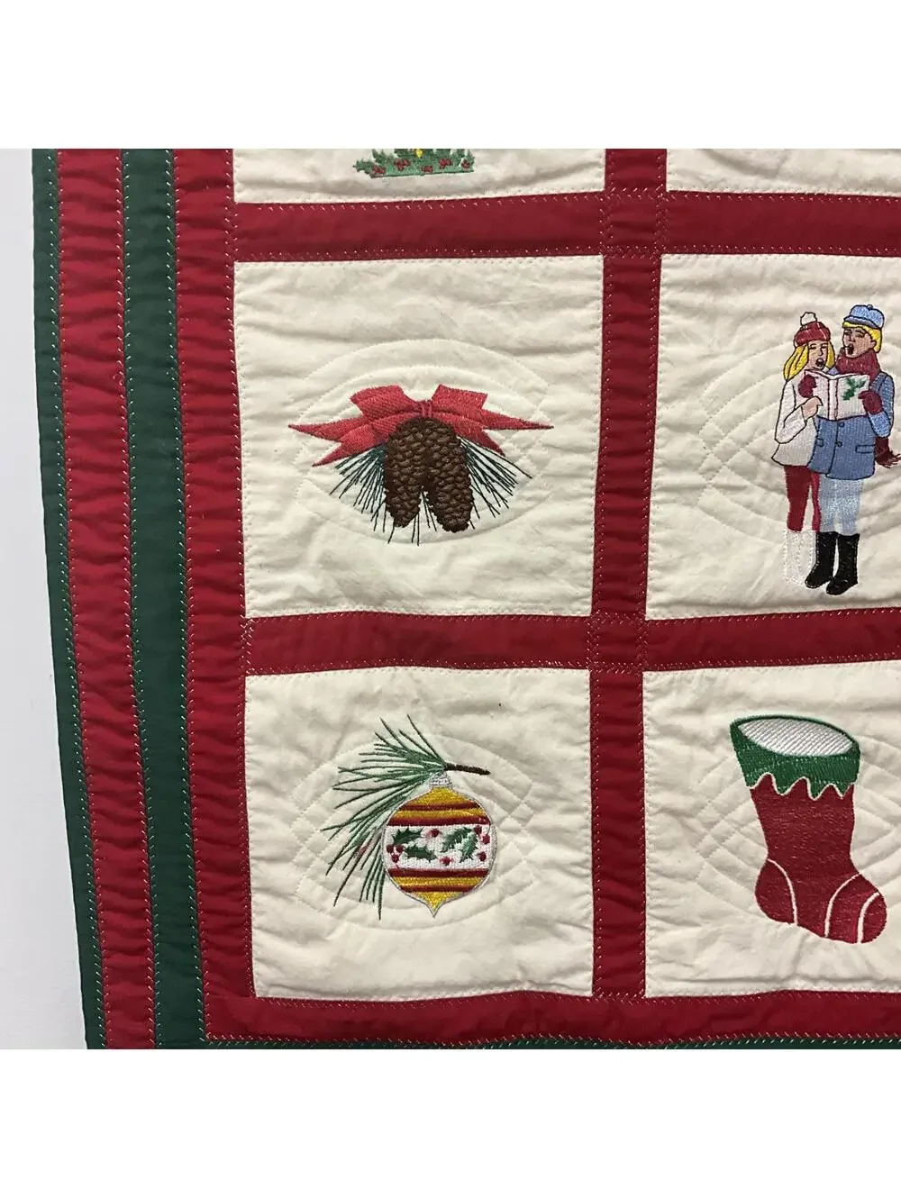 Handmade Christmas quilted wall hanging. 2’ long and 18” wide